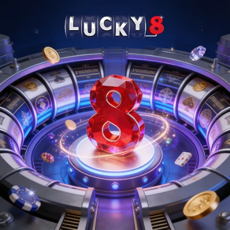Univers Lucky8 Casino avec roulette et symbole 8